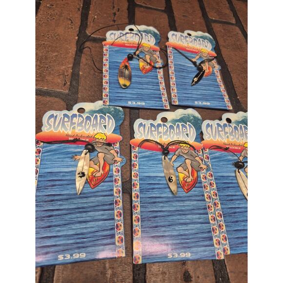Vintage 1999 Novelty Surfboard Necklace Random Pack Of 5 - Picture 2 of 3
